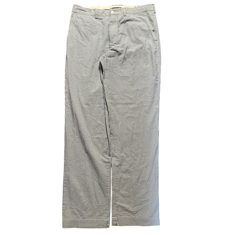 VTG Y2K Polo Ralph Lauren Seersucker Pants Mens 34 (35x34) Blue White Striped